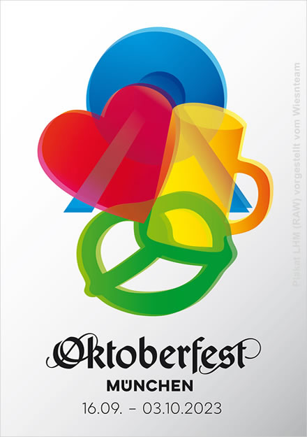 Das neue Wiesnplakat 2023 - Offizielle Oktoberfestplakat aus München - Munich official festival poster